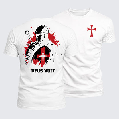 Luxe Mercerized Cotton Tee -  Deus Vult Knight Templar