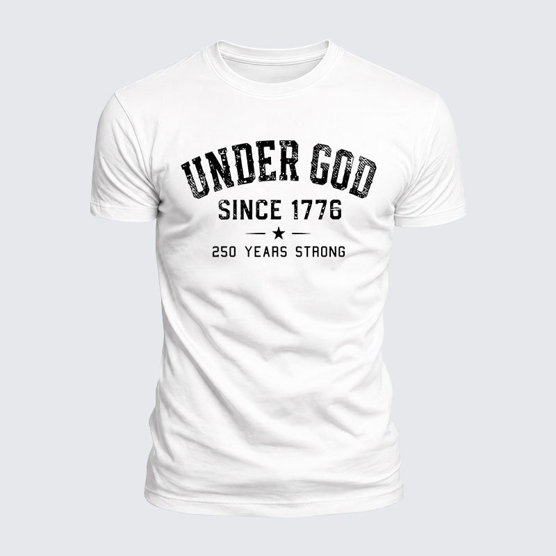 Luxe Mercerized Cotton Tee - Under God Since 1776 - 250 Years Strong