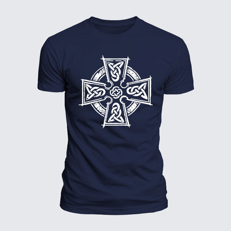 Luxe Mercerized Cotton Tee - Celtic Cross