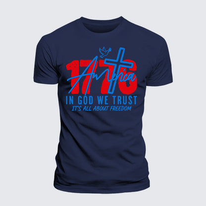 Luxe Mercerized Cotton Tee - 1776 In God We Trust