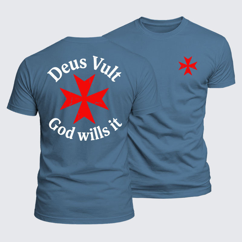 Luxe Mercerized Cotton Tee - Deus Vult: God Wills It