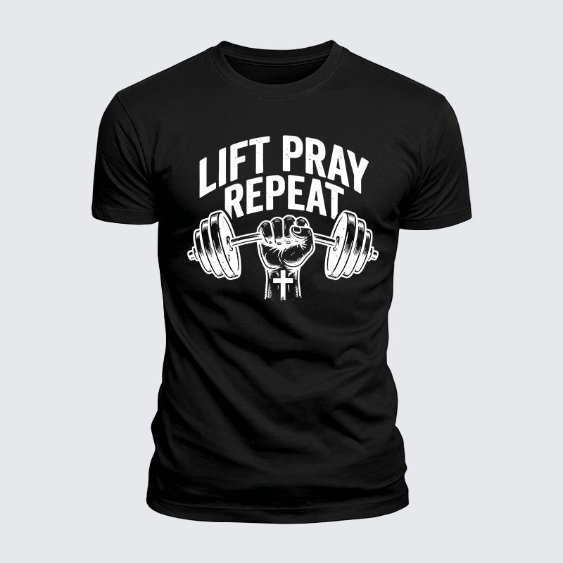 Luxe Mercerized Cotton Tee - Lift Pray Repeat