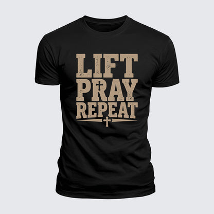 Luxe Mercerized Cotton Tee - Lift Pray Repeat