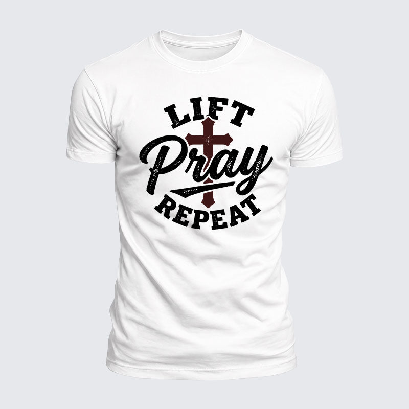 Luxe Mercerized Cotton Tee - Lift Pray Repeat