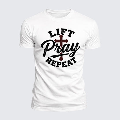 Luxe Mercerized Cotton Tee - Lift Pray Repeat
