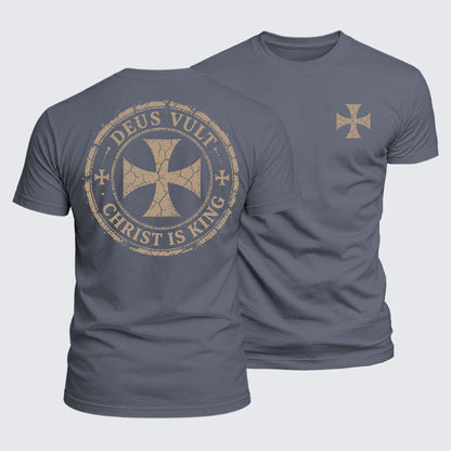 Luxe Mercerized Cotton Tee - Deus Vult Christ Is King