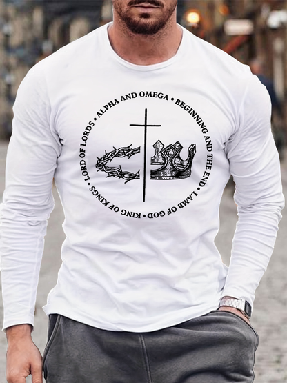 King Of Kings  Jesus God Christian Cotton Long Sleeve T-Shirt
