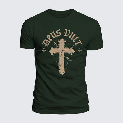 Luxe Mercerized Cotton Tee - Deus Vult