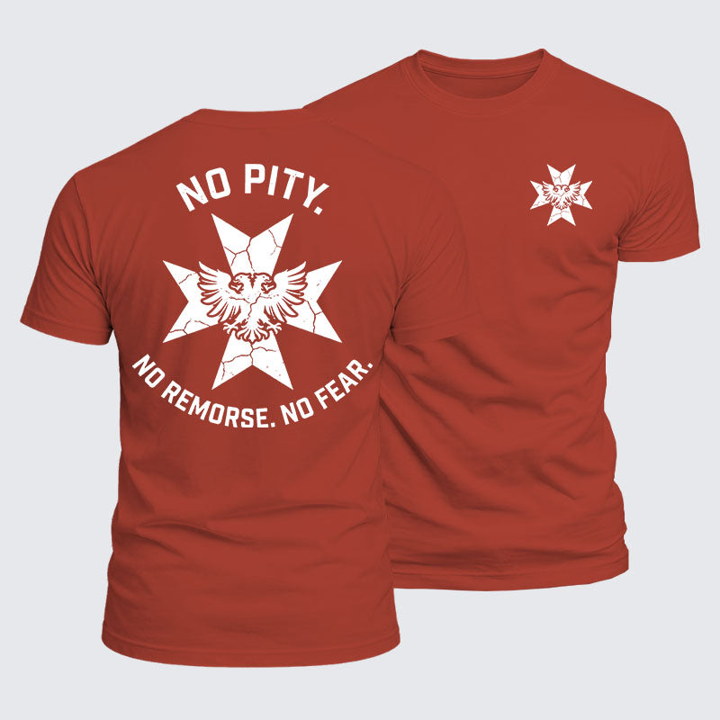 Luxe Mercerized Cotton Tee -  No Pity No Remorse No Fear