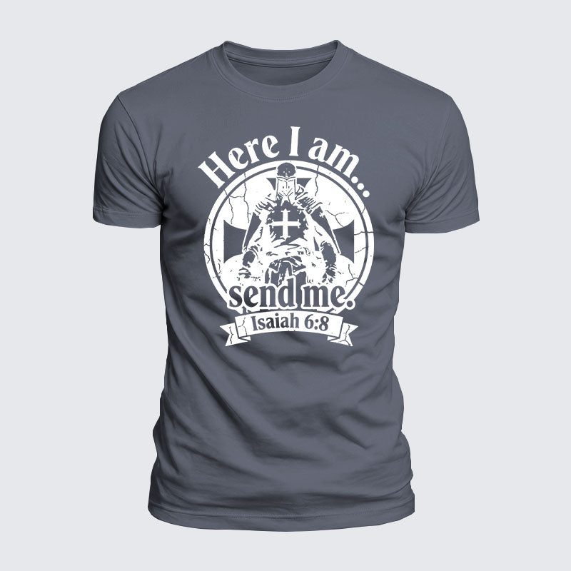 Luxe Mercerized Cotton Tee - Here I Am Send Me