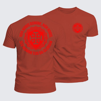Luxe Mercerized Cotton Tee - Non Nobis Domine, Non Nobis, Sed Nomini Tuo Da Gloriam