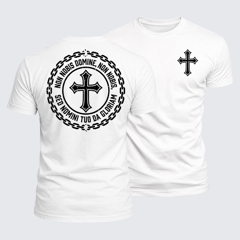 Luxe Mercerized Cotton Tee - Non Nobis Domine, Non Nobis, Sed Nomini Tuo Da Gloriam