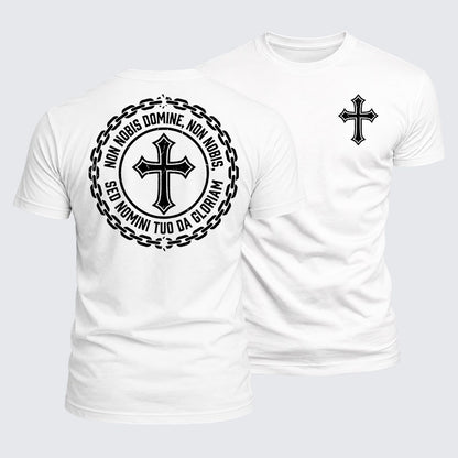 Luxe Mercerized Cotton Tee - Non Nobis Domine, Non Nobis, Sed Nomini Tuo Da Gloriam