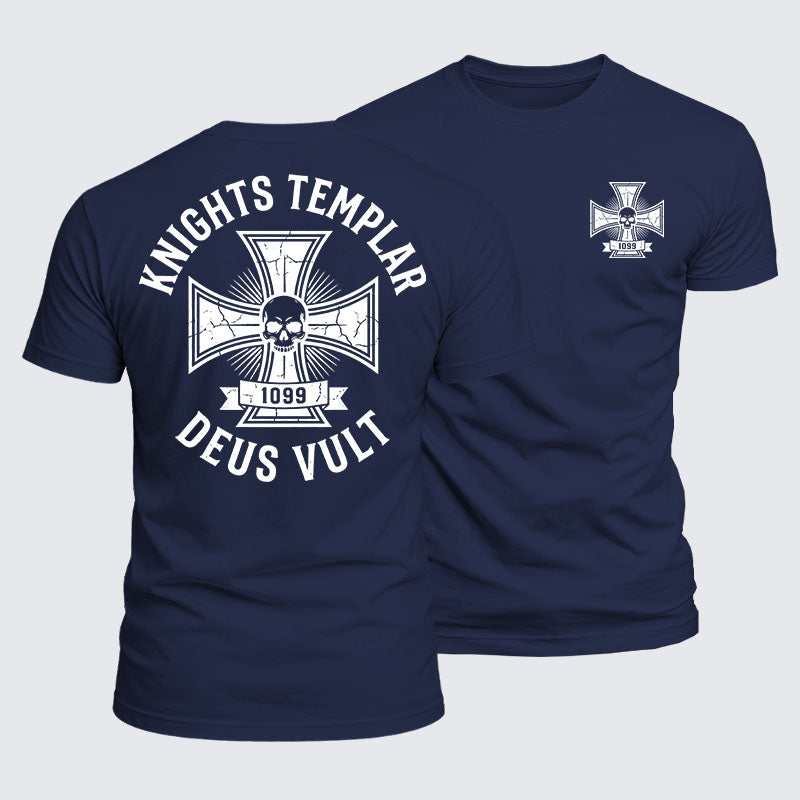 Luxe Mercerized Cotton Tee - Knights Templar Deus Vult