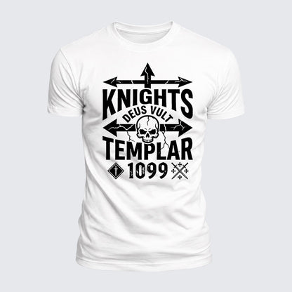 Luxe Mercerized Cotton Tee - Knights Templar Deus Vult