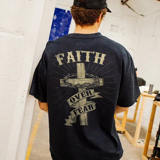 Faith Over Fear Printed Men's T-shirt