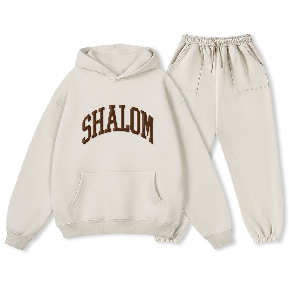 Personalized SHALOM Christian Premium Fleece Hoodie Set