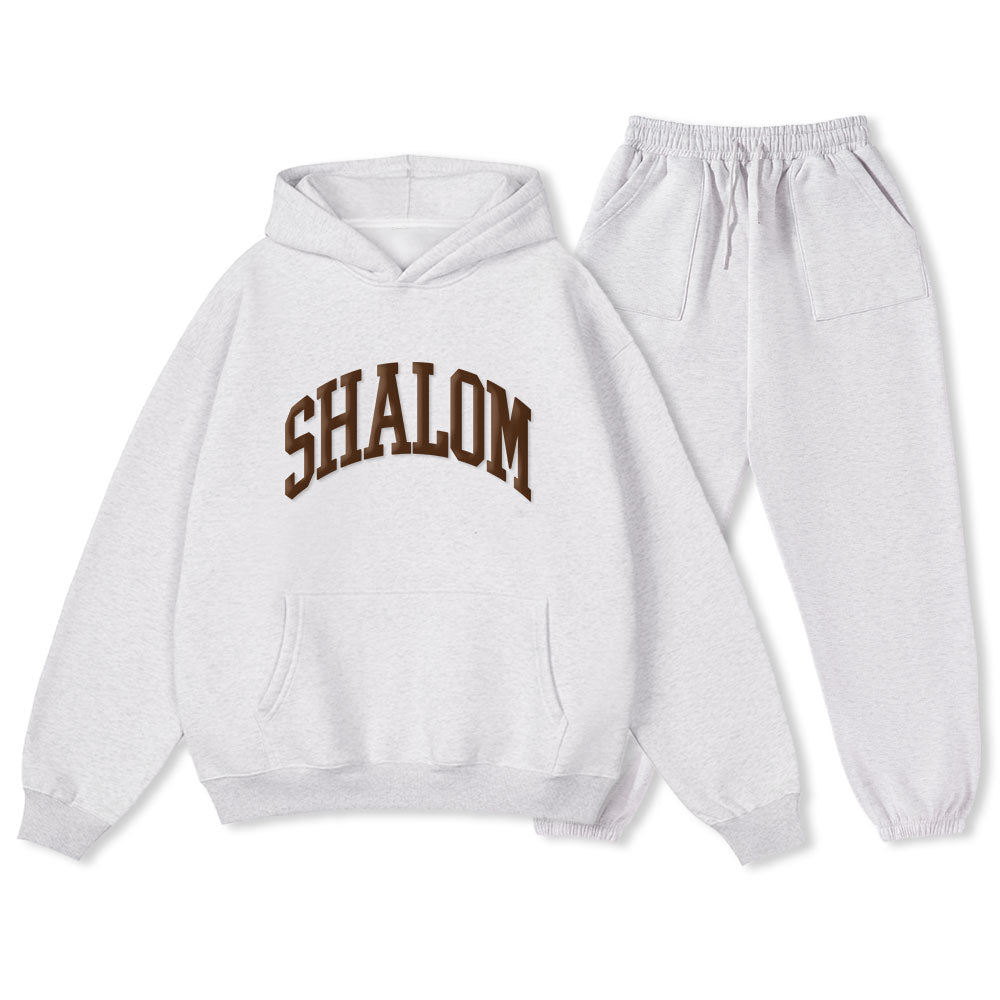 Personalized SHALOM Christian Premium Fleece Hoodie Set