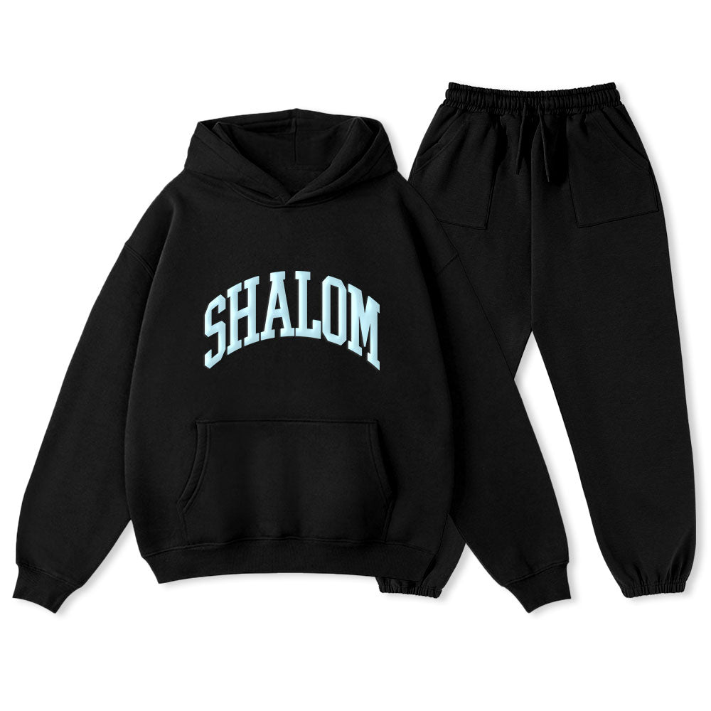 Personalized SHALOM Christian Premium Fleece Hoodie Set