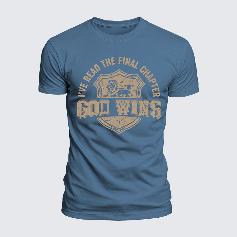 Luxe Mercerized Cotton Tee - God Wins I've Read the Final Chapter