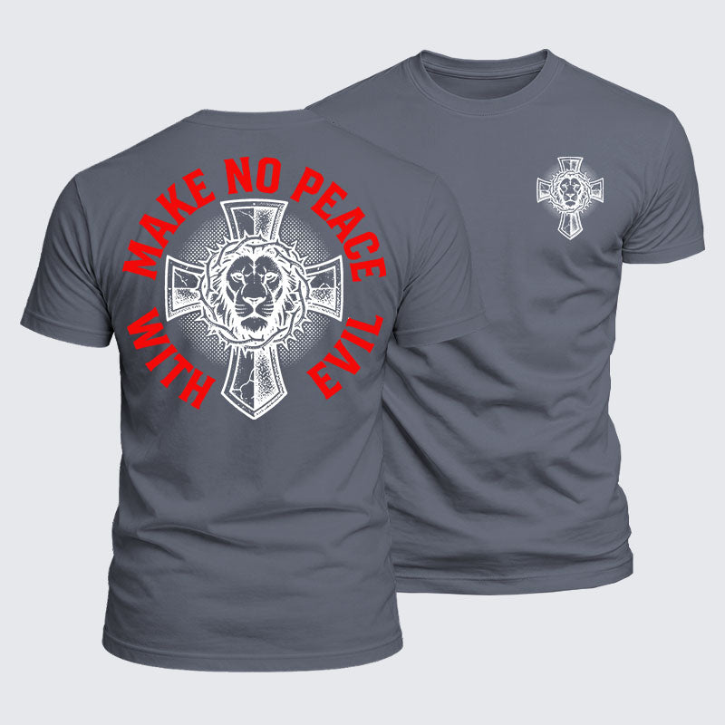 Luxe Mercerized Cotton Tee - Make No Peace With Evil