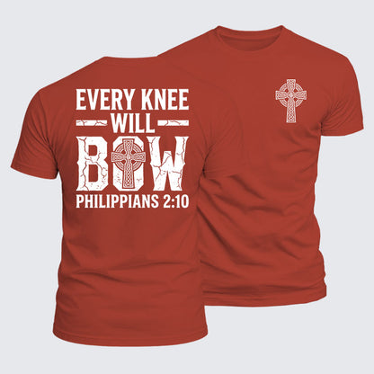 Luxe Mercerized Cotton Tee -  Every Knee Will Bow