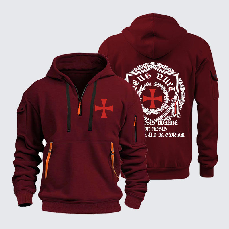 Zipper Hoodies -  Non Nobis Domine, Non Nobis, Sed Nomini Tuo Da Gloriam