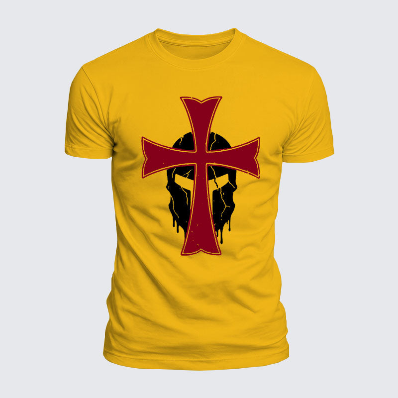 Luxe Mercerized Cotton Tee - Knights Templar Crusader Cross