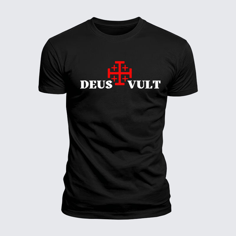 Luxe Mercerized Cotton Tee - Deus Vult