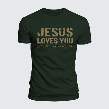 Luxe Mercerized Cotton Tee - Jesus Loves You, But I'm His Favorite