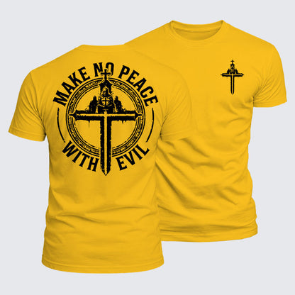 Luxe Mercerized Cotton Tee - Make No Peace With Evil
