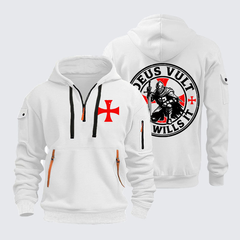 Zipper Hoodies - Knights Templar Deus Vult