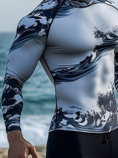 Men's Outdoor Sun Protection Breathable Cool Hooded Sun Protection Long Sleeve Top