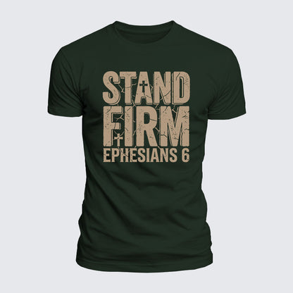 Luxe Mercerized Cotton Tee - Stand Firm Ephesians 6