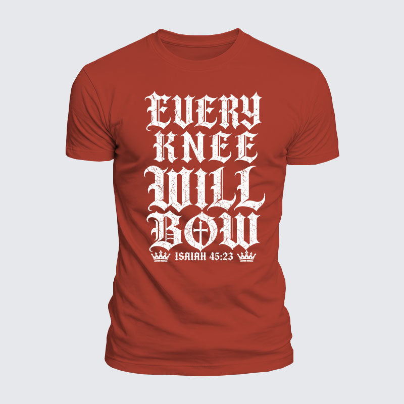 Luxe Mercerized Cotton Tee -  Every Knee Will Bow
