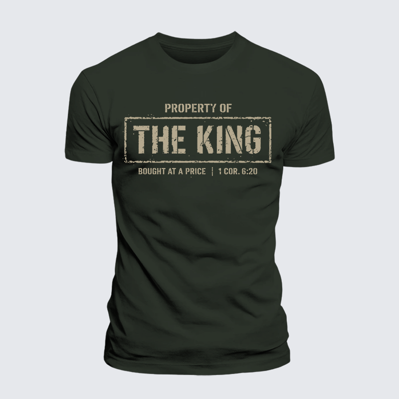 Luxe Mercerized Cotton Tee - Property of The king 1 Cor. 6:20