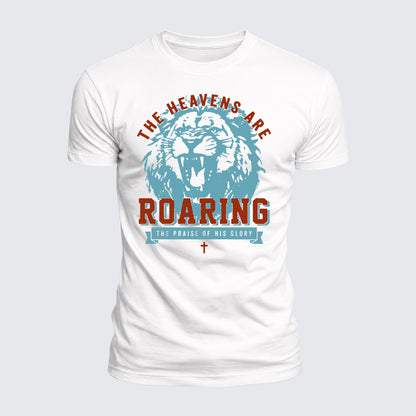Luxe Mercerized Cotton Tee - The Heavens Are Roaring The Praise Of His Glory Lion
