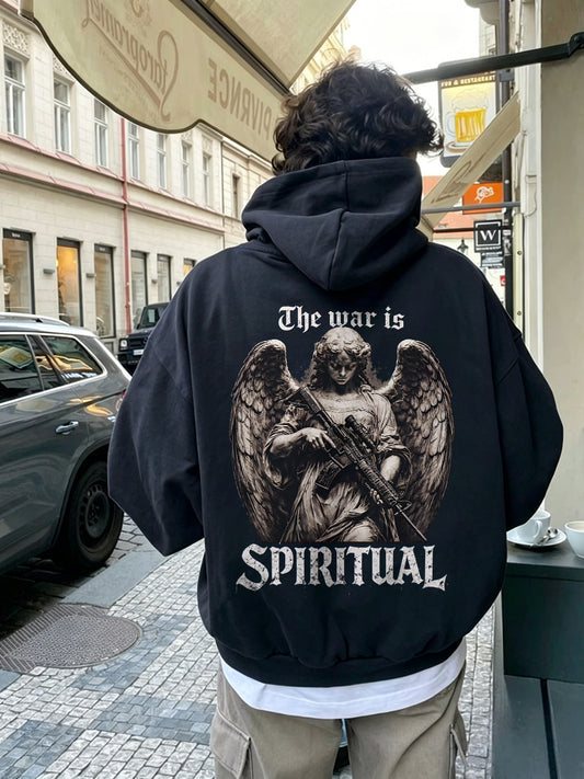 The War Is Spiritual Printed Men's Hoodie