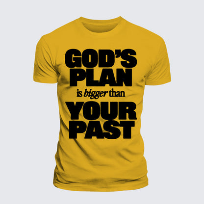 Luxe Mercerized Cotton Tee - God'a Plan Is Bigger Than Your Past