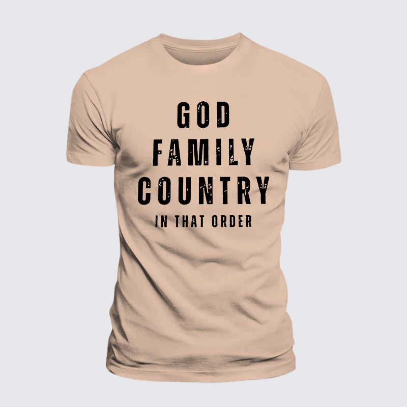Luxe Mercerized Cotton Tee - God Family Country In That Order