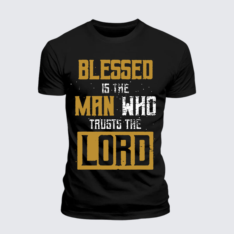 Luxe Mercerized Cotton Tee - Blessed Is The Man Who Trusts The Lord