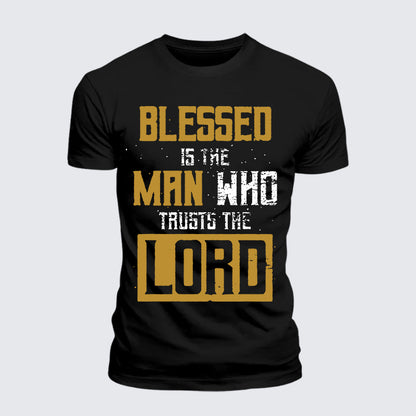 Luxe Mercerized Cotton Tee - Blessed Is The Man Who Trusts The Lord
