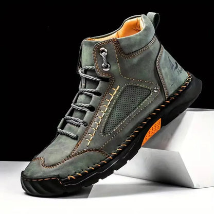 BIG SALE LIMITED STOCK! Men's Comfortable Handmade Leather Boots – Waterproof, Arch Support, Pressure Relief, Spacious Toe Box Outdoor Leather Shoes