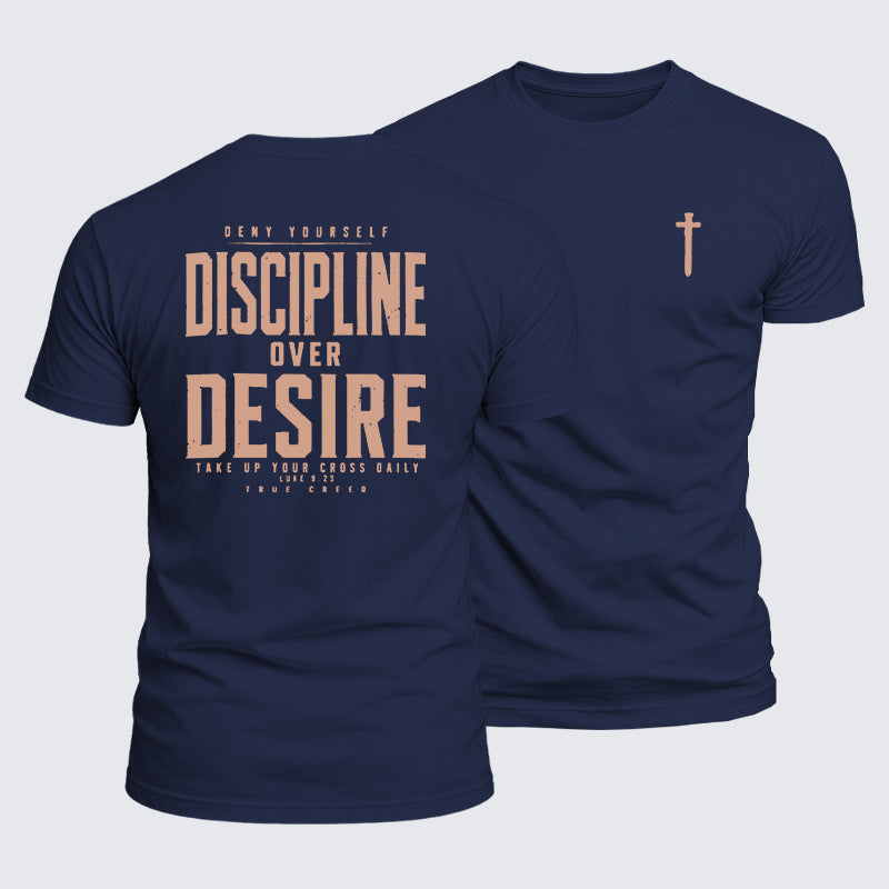 Luxe Mercerized Cotton Tee - Deny Yourself Discipline Over Desire