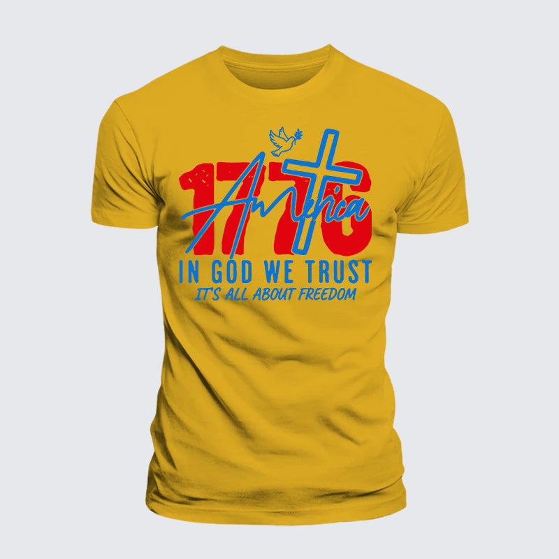 Luxe Mercerized Cotton Tee - 1776 In God We Trust