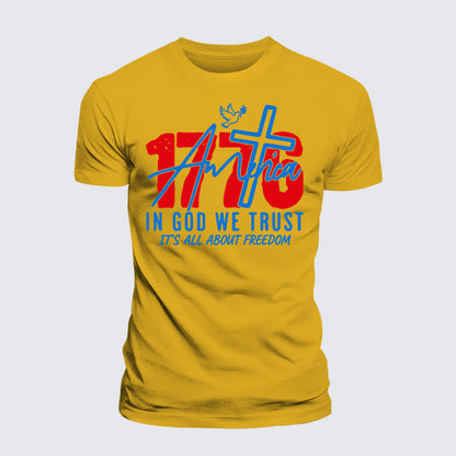 Luxe Mercerized Cotton Tee - 1776 In God We Trust