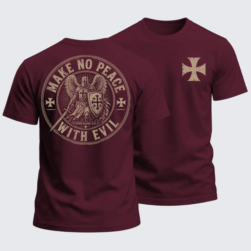 Heavyweight Cotton Tee - Make No Peace With Evil