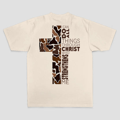 I Can Do All Things Through Christ Who Strengthens Me Printed Men's T-shirt