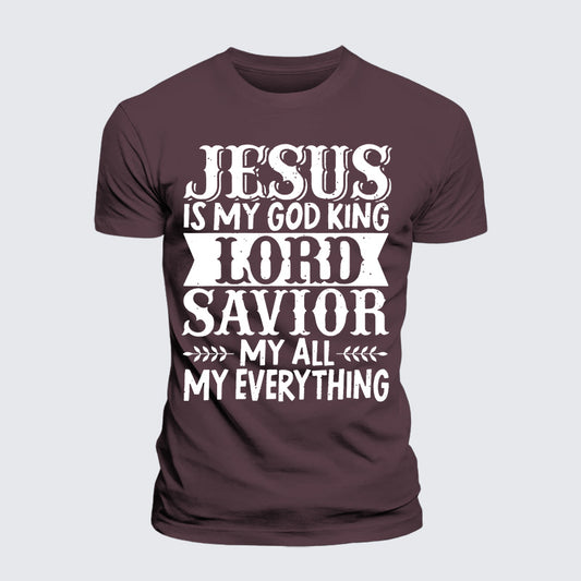 Luxe Mercerized Cotton Tee - Jesus Is My God King Lord Savior My Everything