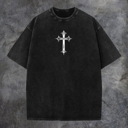 Crown Of Thorns Portrait Washed T-Shirt